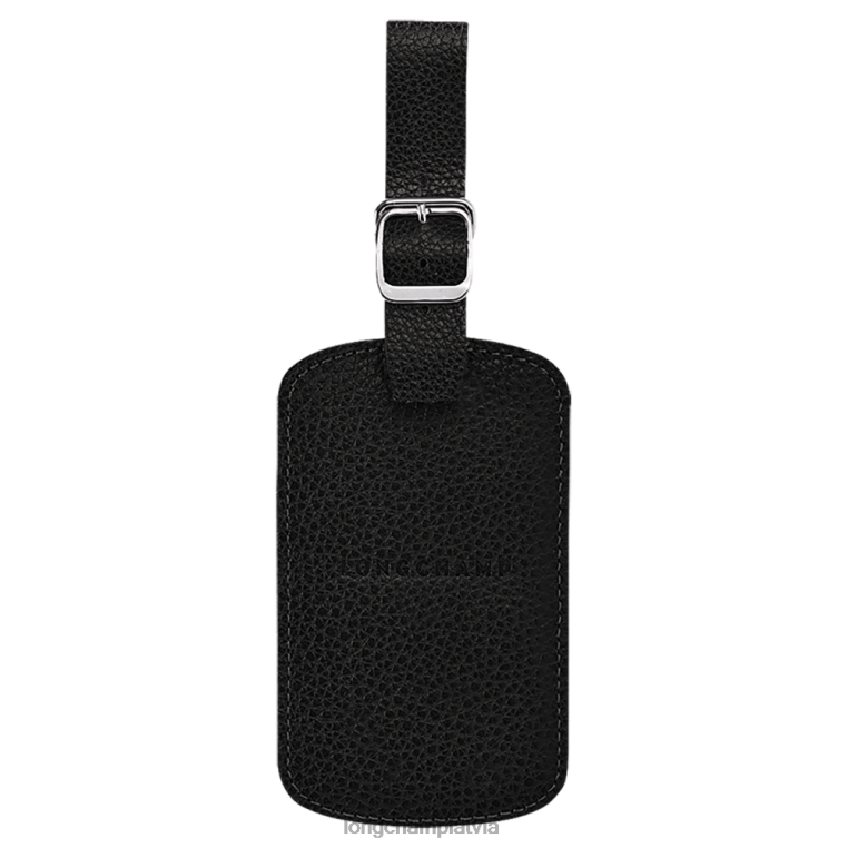 sievietes melns Longchamp le foulonne bagāžas zīme Piederumi 64NVH853