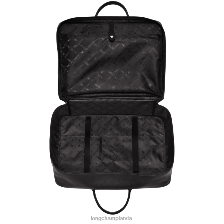 sievietes melns Longchamp le foulonne čemodāns somas 64NVH826