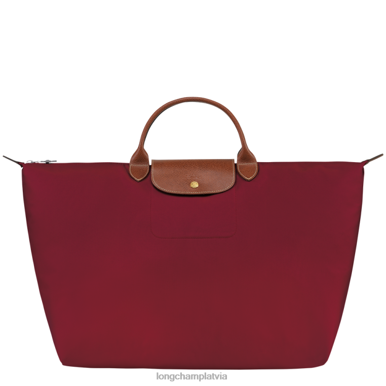 sievietes sarkans Longchamp le pliage oriģinālā ceļojumu soma somas 64NVH807