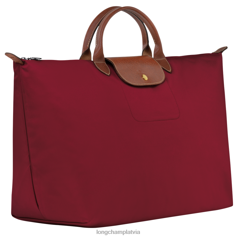 sievietes sarkans Longchamp le pliage oriģinālā ceļojumu soma somas 64NVH807