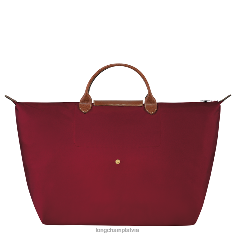 sievietes sarkans Longchamp le pliage oriģinālā ceļojumu soma somas 64NVH807