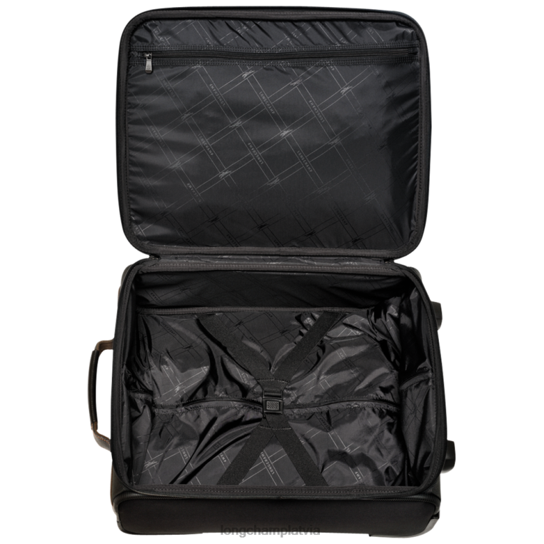 sievietes melns Longchamp Boksfordas čemodāns somas 64NVH846