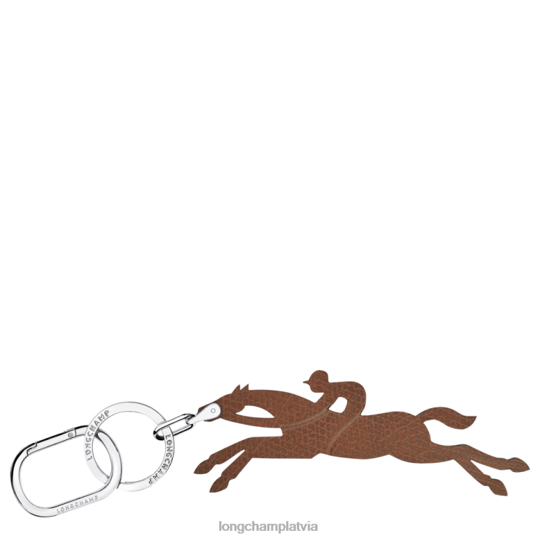 sievietes brūns Longchamp le pliage atslēgu piekariņi ādas izstrādājumi 64NVH732