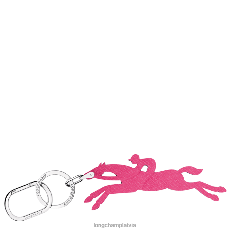 sievietes fuksija Longchamp le pliage atslēgu piekariņi ādas izstrādājumi 64NVH734