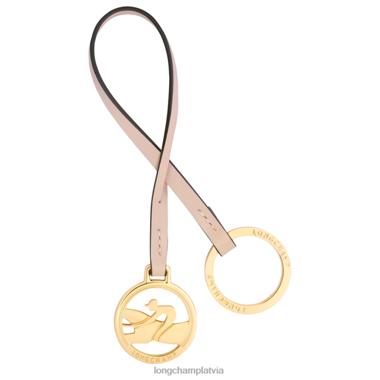 sievietes gaiši rozā Longchamp box-trot atslēgu piekariņi ādas izstrādājumi 64NVH742
