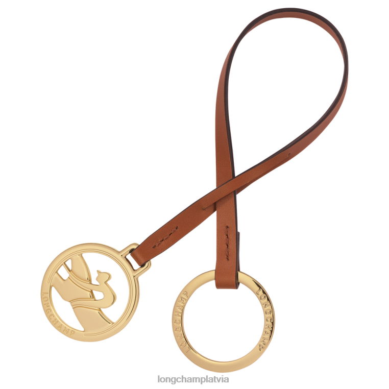 sievietes konjaks Longchamp box-trot atslēgu piekariņi ādas izstrādājumi 64NVH741