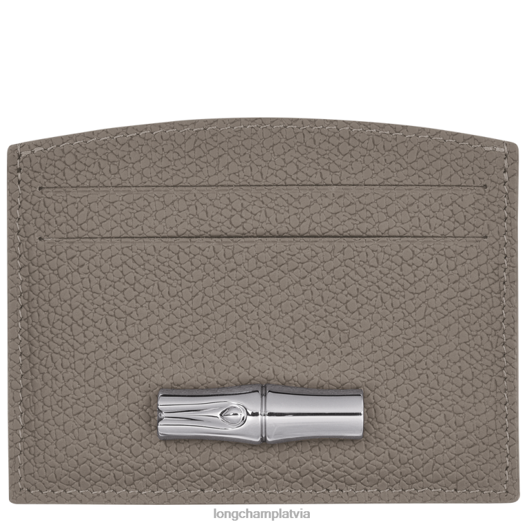 sievietes bruņurupuču balodis Longchamp roseau karšu turētājs ādas izstrādājumi 64NVH641