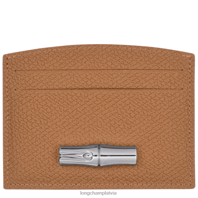 sievietes dabisks Longchamp roseau karšu turētājs ādas izstrādājumi 64NVH637