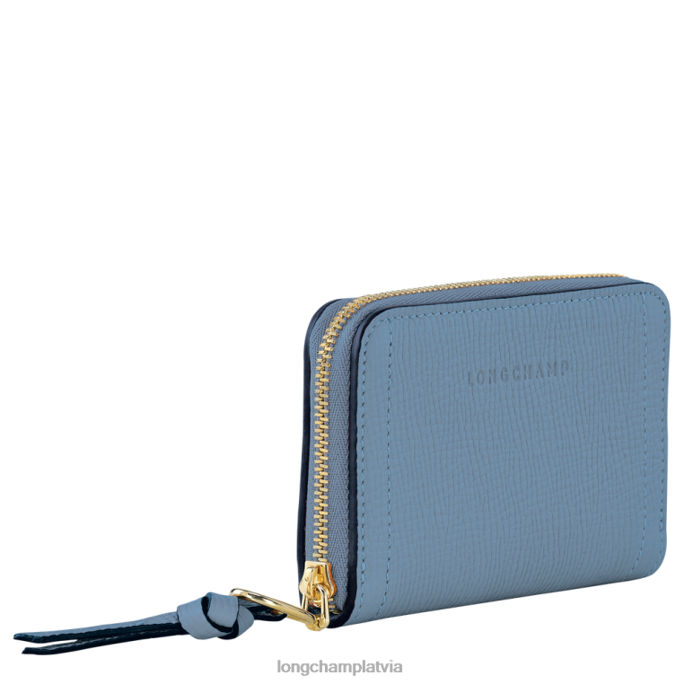 sievietes šīferis Longchamp pastkastes monētu maku ādas izstrādājumi 64NVH539