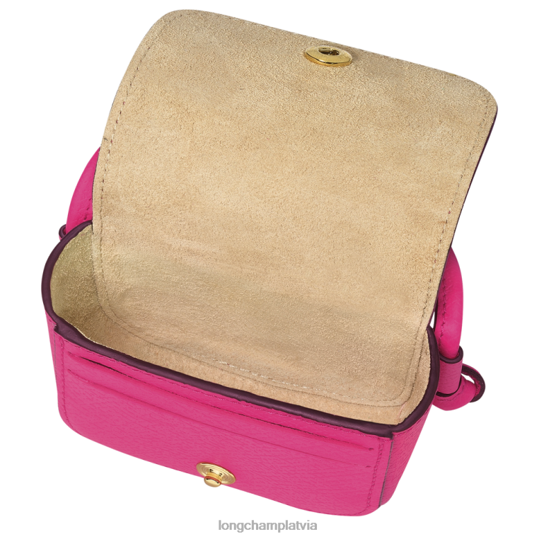 sievietes fuksija Longchamp epure monētu maciņš ar ādas mežģīnēm ādas izstrādājumi 64NVH535