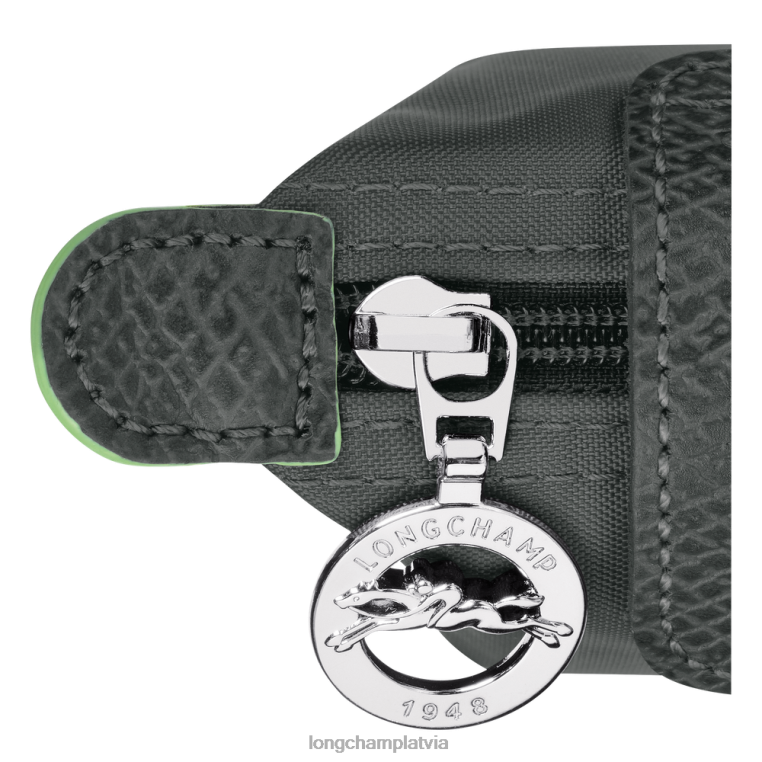 sievietes grafīts Longchamp le pliage zaļo monētu maku ādas izstrādājumi 64NVH509