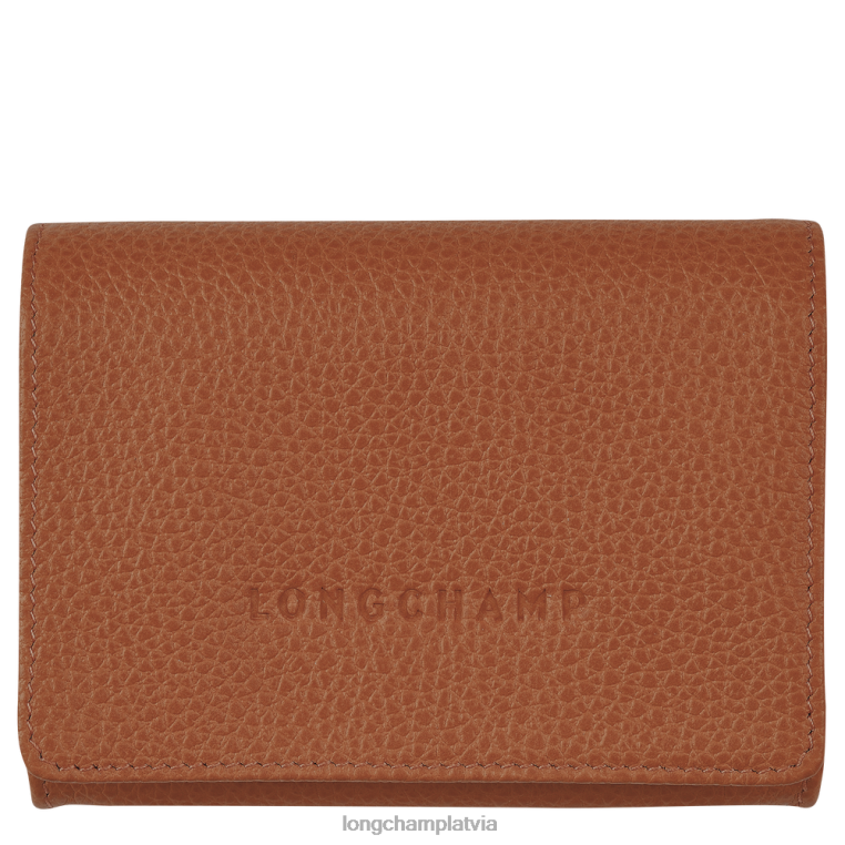 sievietes karamele Longchamp le foulonne monētu maku ādas izstrādājumi 64NVH522