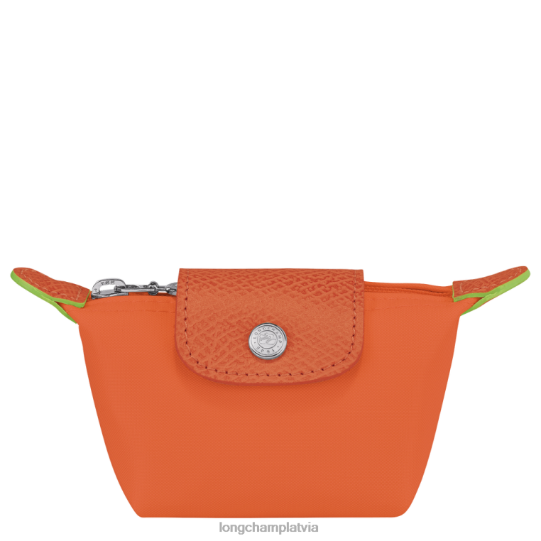 sievietes karote Longchamp le pliage zaļo monētu maku ādas izstrādājumi 64NVH511