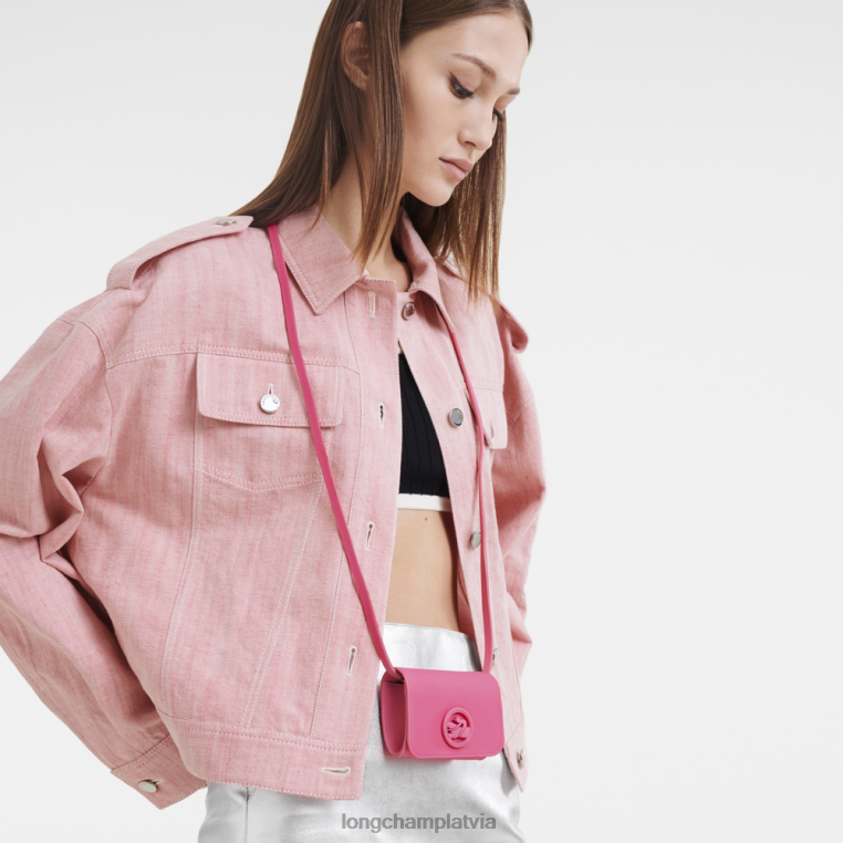 sievietes konfektes Longchamp box-trot monētu maku ar ādas mežģīnēm ādas izstrādājumi 64NVH515