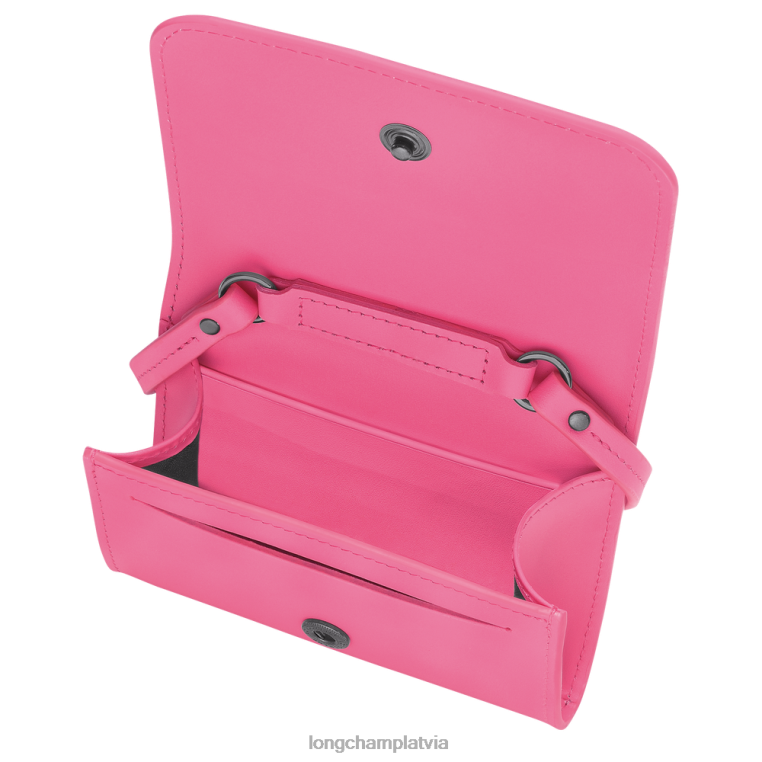 sievietes konfektes Longchamp box-trot monētu maku ar ādas mežģīnēm ādas izstrādājumi 64NVH515