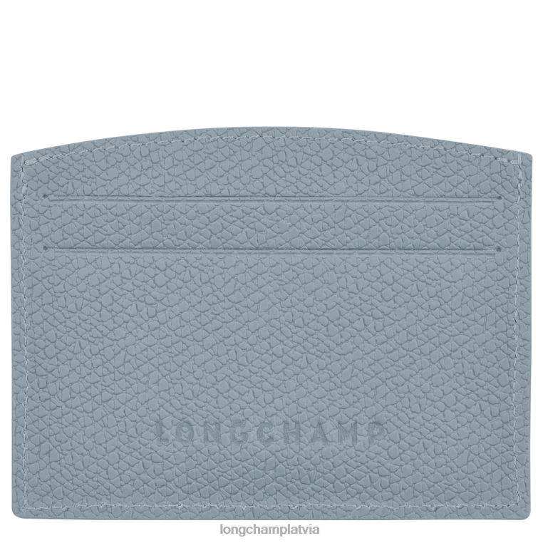 sievietes mākonis zils Longchamp roseau karšu turētājs ādas izstrādājumi 64NVH640