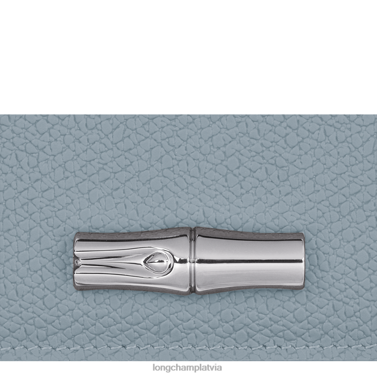 sievietes mākonis zils Longchamp roseau karšu turētājs ādas izstrādājumi 64NVH640