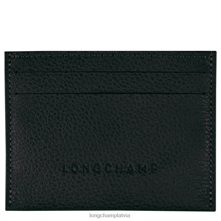 sievietes melns Longchamp le foulonne kartes īpašnieks ādas izstrādājumi 64NVH643