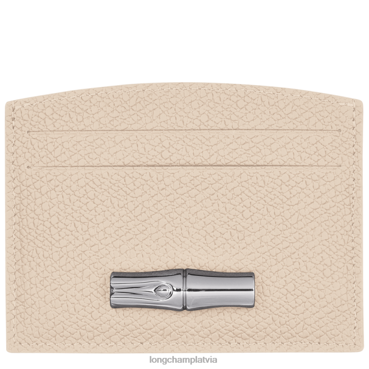 sievietes papīrs Longchamp roseau karšu turētājs ādas izstrādājumi 64NVH639