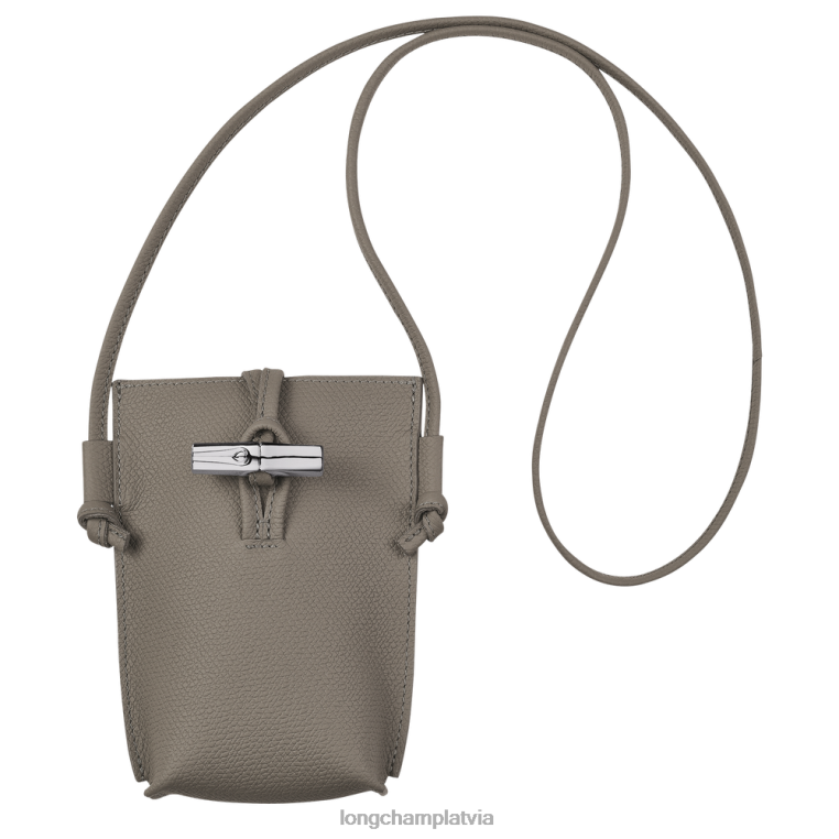 sievietes bruņurupuču balodis Longchamp roseau telefona maciņš ar mežģīnēm ādas izstrādājumi 64NVH688