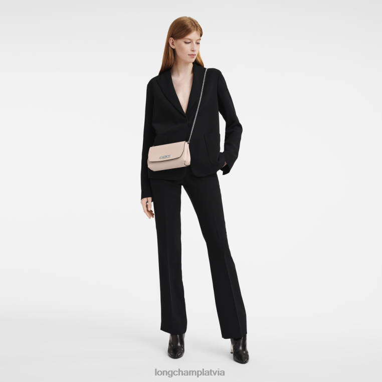 sievietes gaiši rozā Longchamp rozā sajūgs ādas izstrādājumi 64NVH249