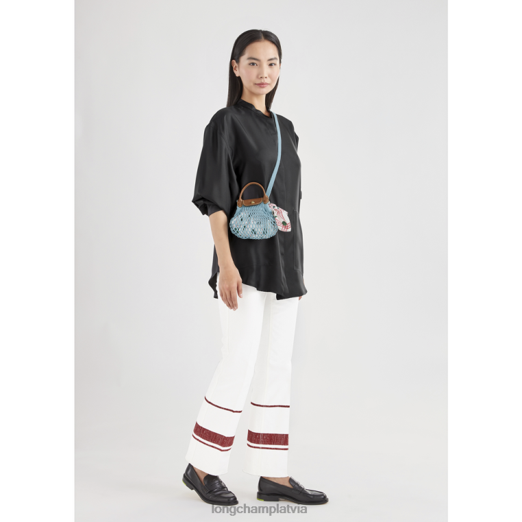 sievietes lagūna Longchamp le pliage filet tīkla maisiņš ādas izstrādājumi 64NVH219