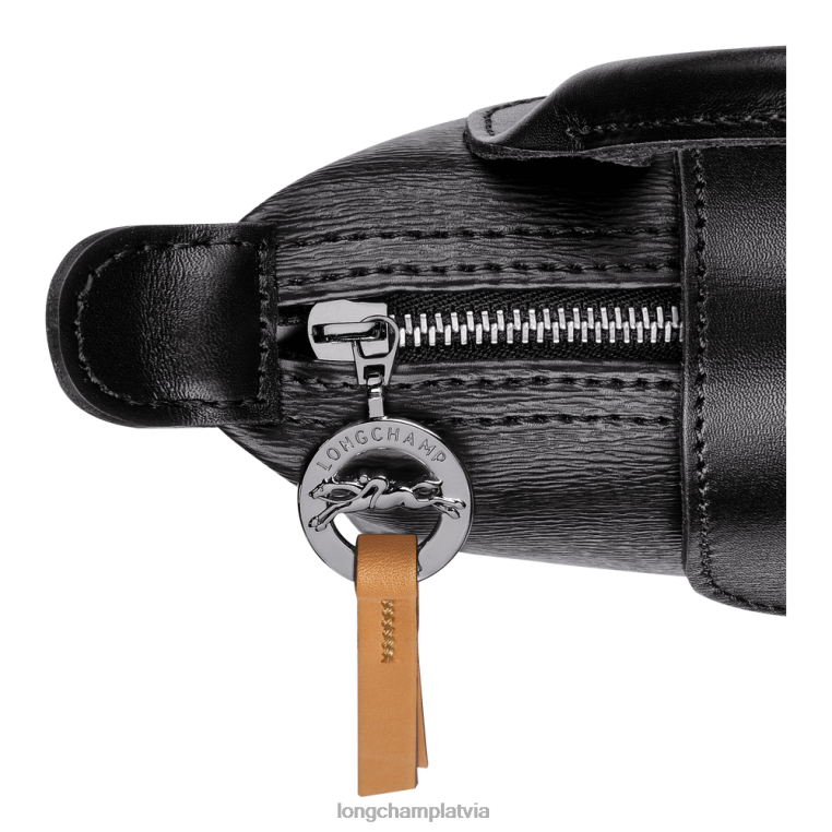 sievietes melns Longchamp le pliage city somiņa ar rokturi ādas izstrādājumi 64NVH678