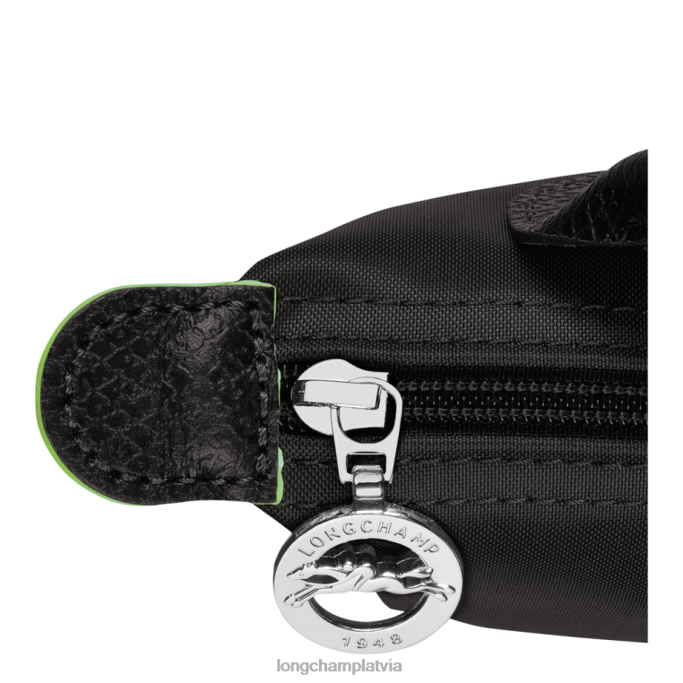 sievietes melns Longchamp le pliage zaļš maisiņš ar rokturi ādas izstrādājumi 64NVH669
