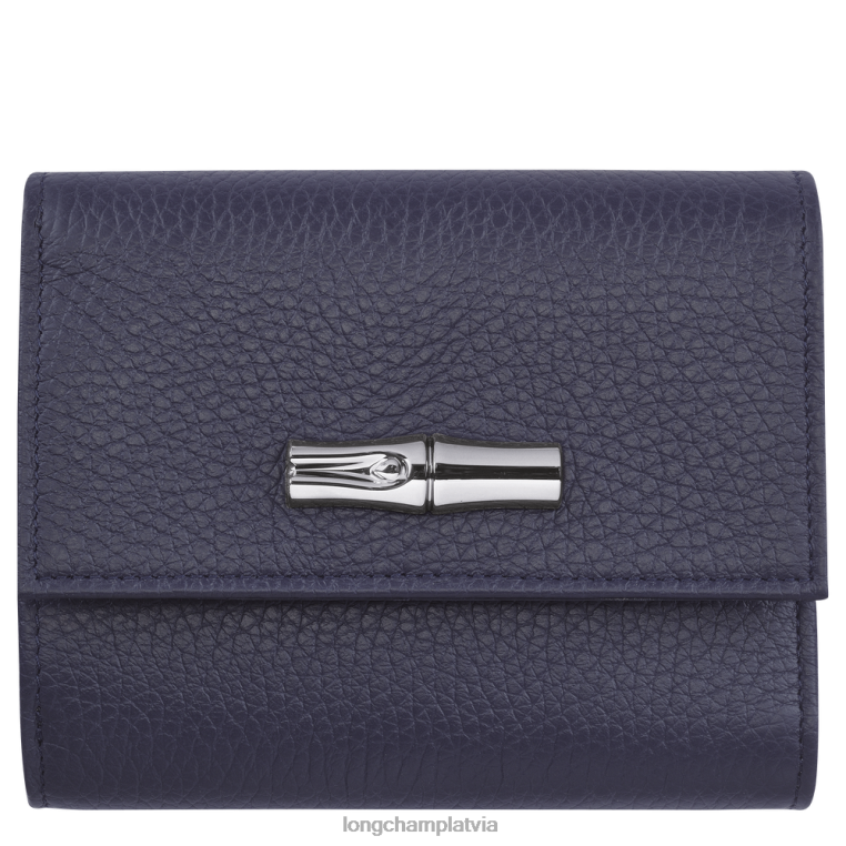 sievietes flote Longchamp roseau būtisks kompakts maks ādas izstrādājumi 64NVH569