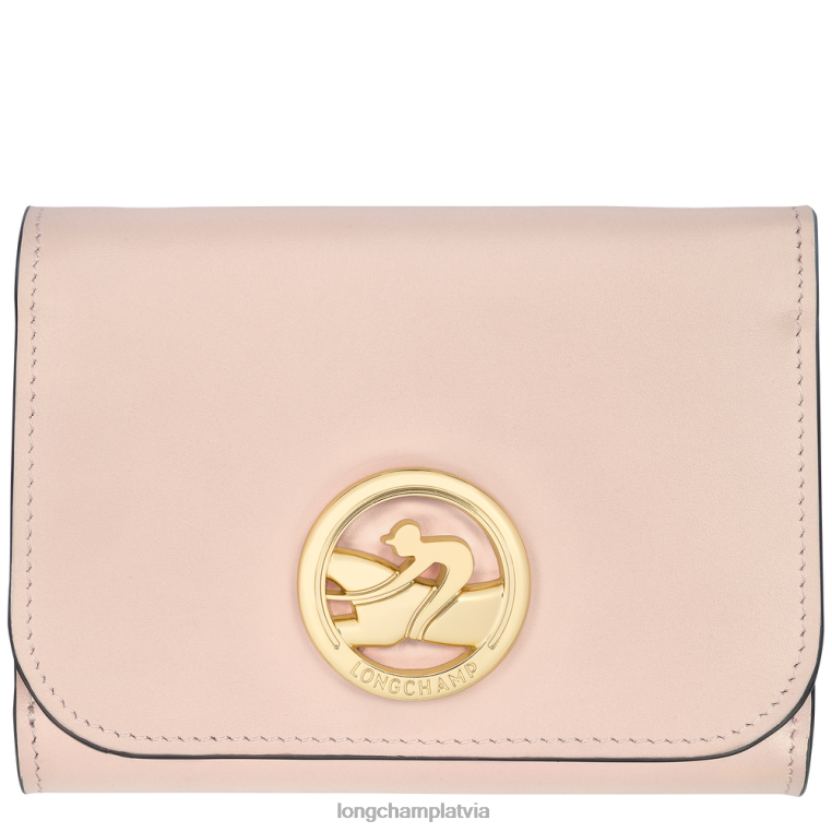 sievietes gaiši rozā Longchamp box-trot maku ādas izstrādājumi 64NVH557