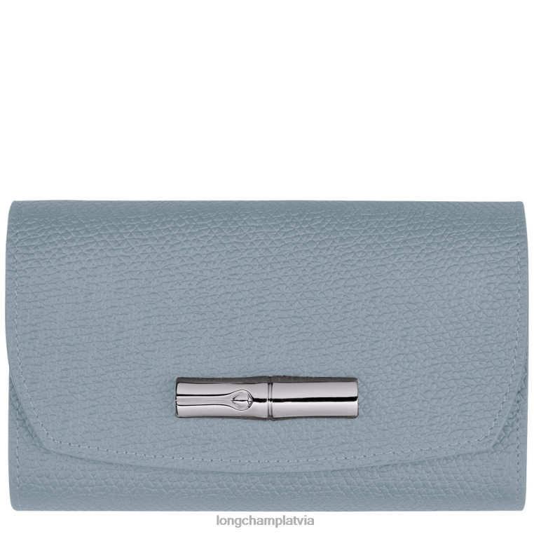 sievietes mākonis zils Longchamp roseau maku ādas izstrādājumi 64NVH579