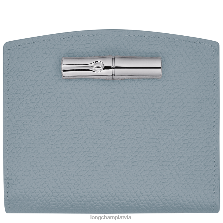 sievietes mākonis zils Longchamp roseau maku ādas izstrādājumi 64NVH585