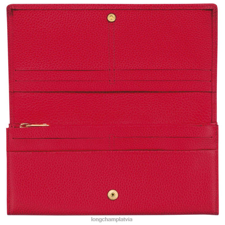 sievietes mīlestība Longchamp le foulonne kontinentālais maks ādas izstrādājumi 64NVH605