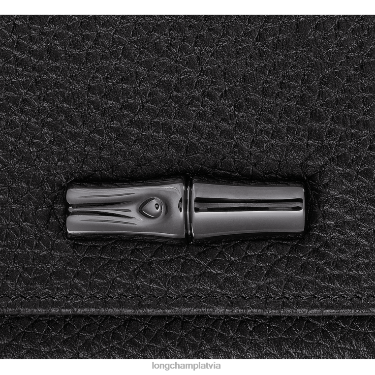 sievietes melns Longchamp roseau būtiskais maks ādas izstrādājumi 64NVH571