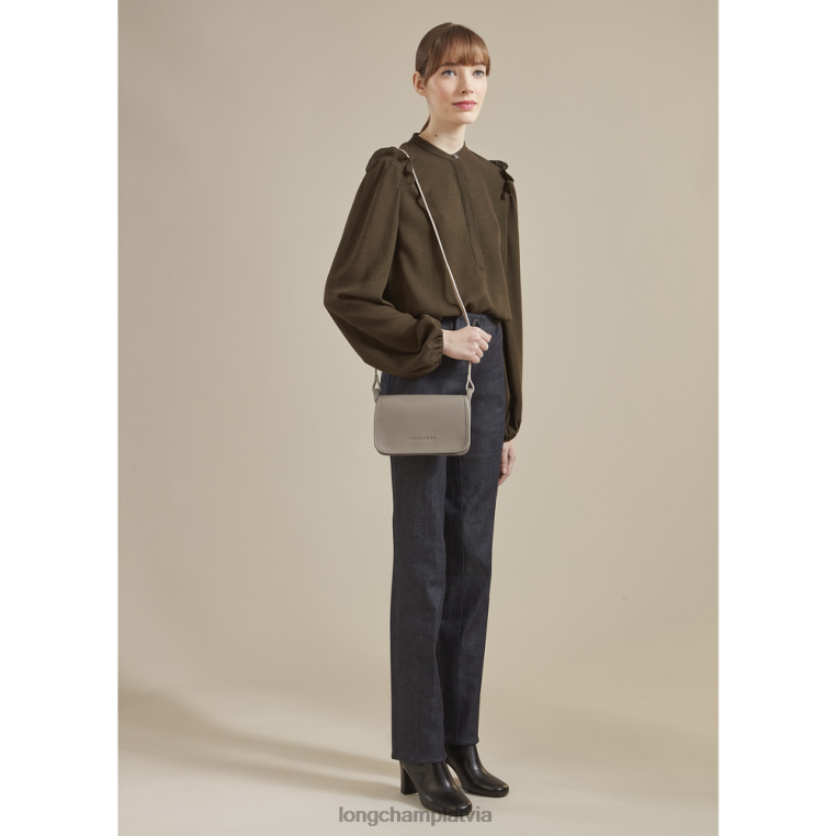 sievietes sarkans Longchamp le foulonne maku uz ķēdes ādas izstrādājumi 64NVH330