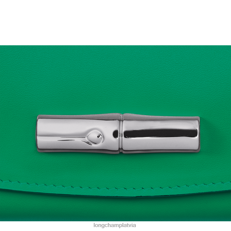 sievietes zāle/zaļā gaisma Longchamp roseau maku ādas izstrādājumi 64NVH563