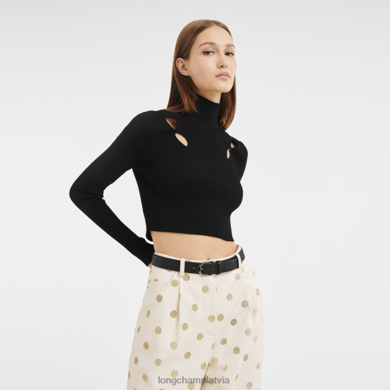 sievietes melns Longchamp 3D josta Piederumi 64NVH949