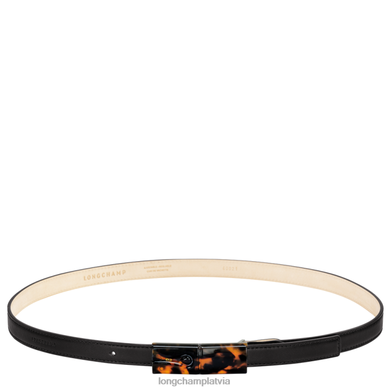 sievietes melns Longchamp rozā josta Piederumi 64NVH907