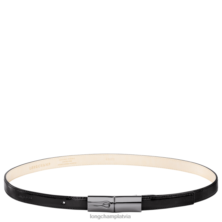 sievietes melns Longchamp rozā josta Piederumi 64NVH908