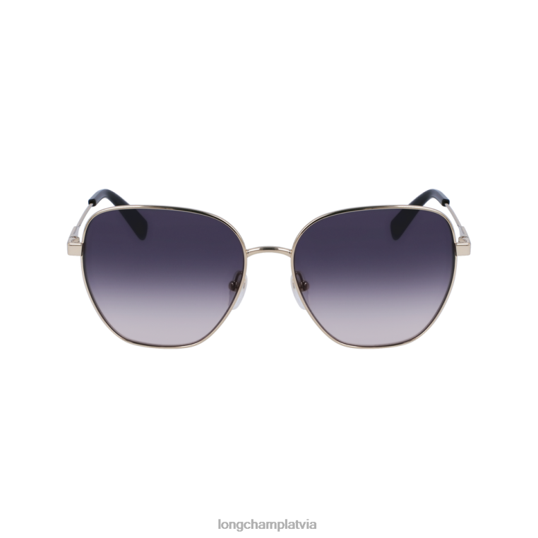sievietes persiku/pelēks Longchamp pavasara/vasaras kolekcija 2023 saulesbrilles Piederumi 64NVH16