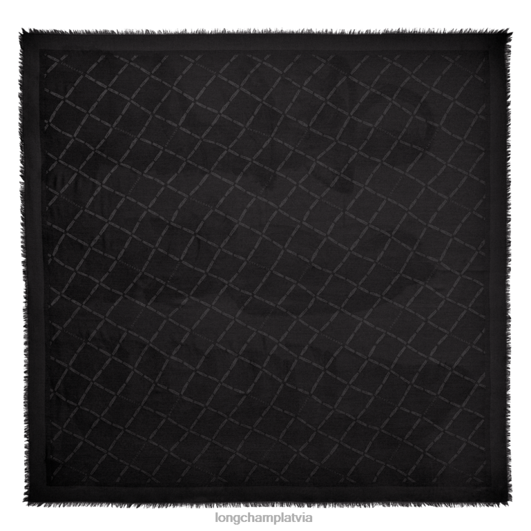 sievietes melns Longchamp 2023. gada pavasara/vasaras kolekcijas šalle Piederumi 64NVH1001