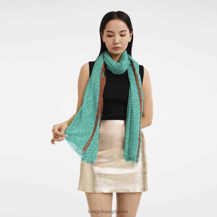 sievietes tirkīza Longchamp 2023. gada pavasara/vasaras kolekcijas nozagts Piederumi 64NVH972