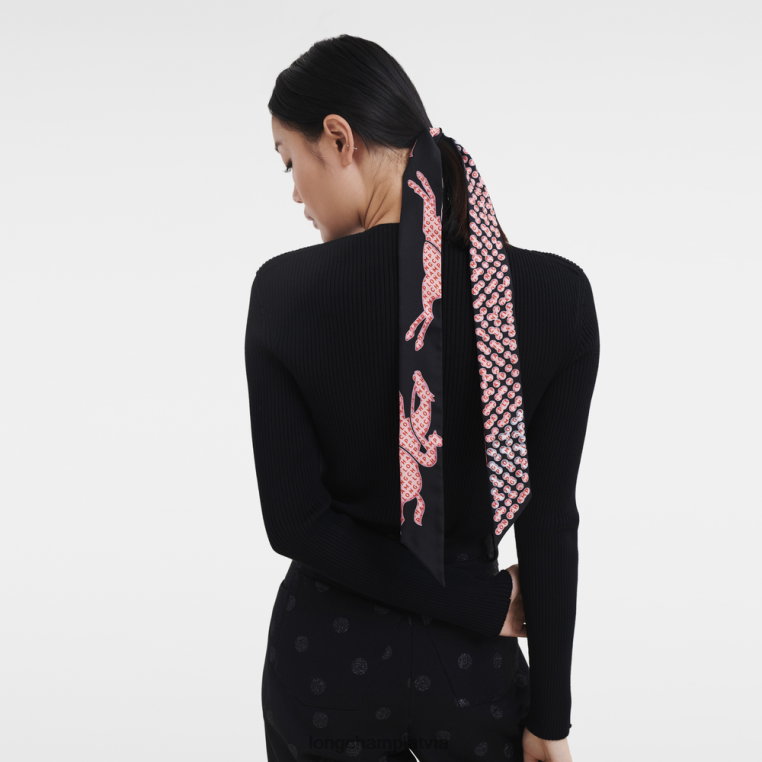 sievietes melns Longchamp 2023. gada pavasara/vasaras kolekcijas bandeau Piederumi 64NVH1062