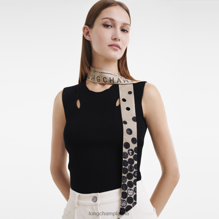 sievietes melns Longchamp 2023. gada pavasara/vasaras kolekcijas bandeau Piederumi 64NVH1066