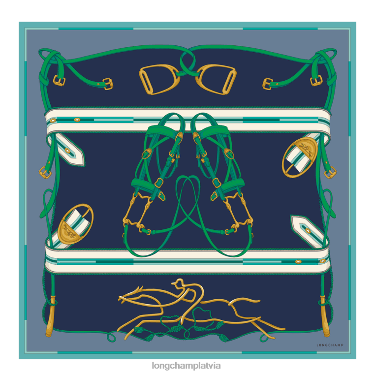 sievietes šīferis Longchamp 2023. gada pavasara/vasaras kolekcijas zīda šalle 90 Piederumi 64NVH1046