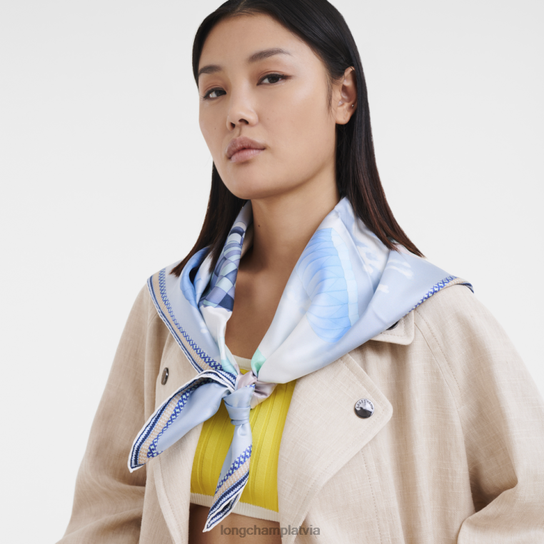 sievietes šīferis Longchamp 2023. gada pavasara/vasaras kolekcijas zīda šalle 90 Piederumi 64NVH1054