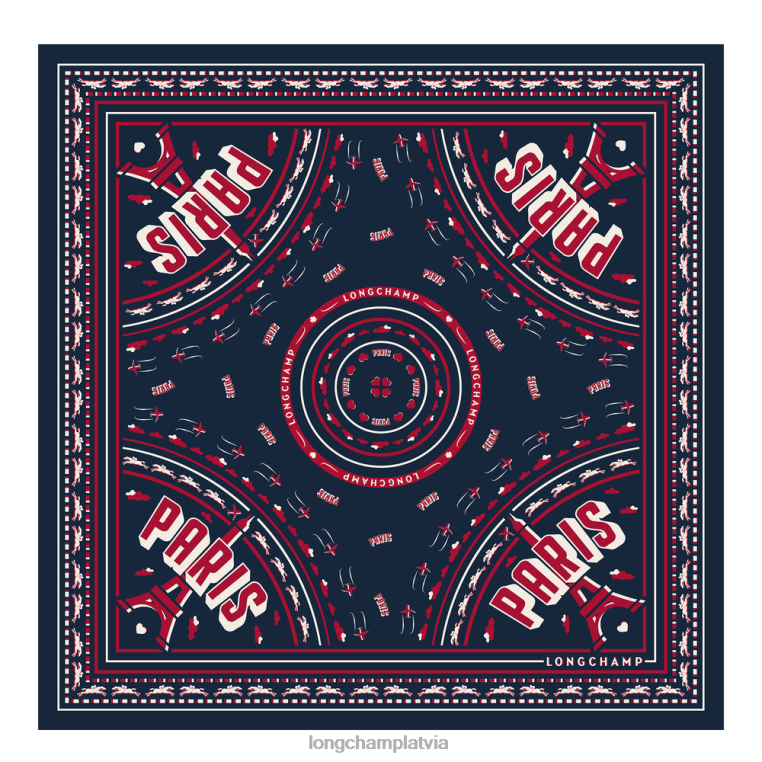 sievietes flote Longchamp 2023. gada pavasara/vasaras kolekcijas zīda šalle 50 Piederumi 64NVH1015