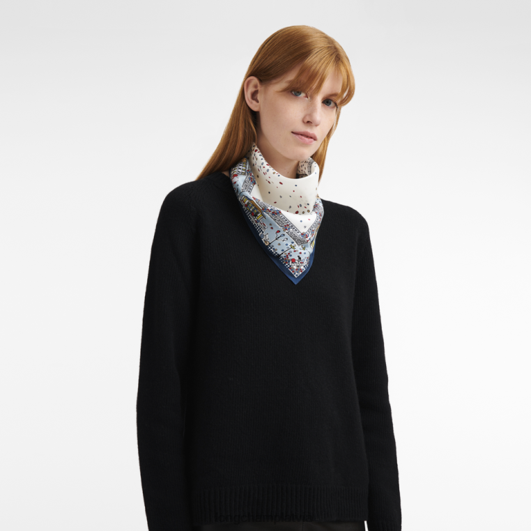 sievietes flote Longchamp 2023. gada pavasara/vasaras kolekcijas zīda šalle Piederumi 64NVH1009