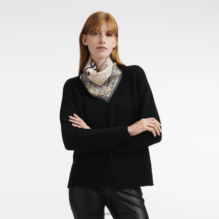 sievietes papīrs Longchamp 2023. gada pavasara/vasaras kolekcijas zīda šalle Piederumi 64NVH1012