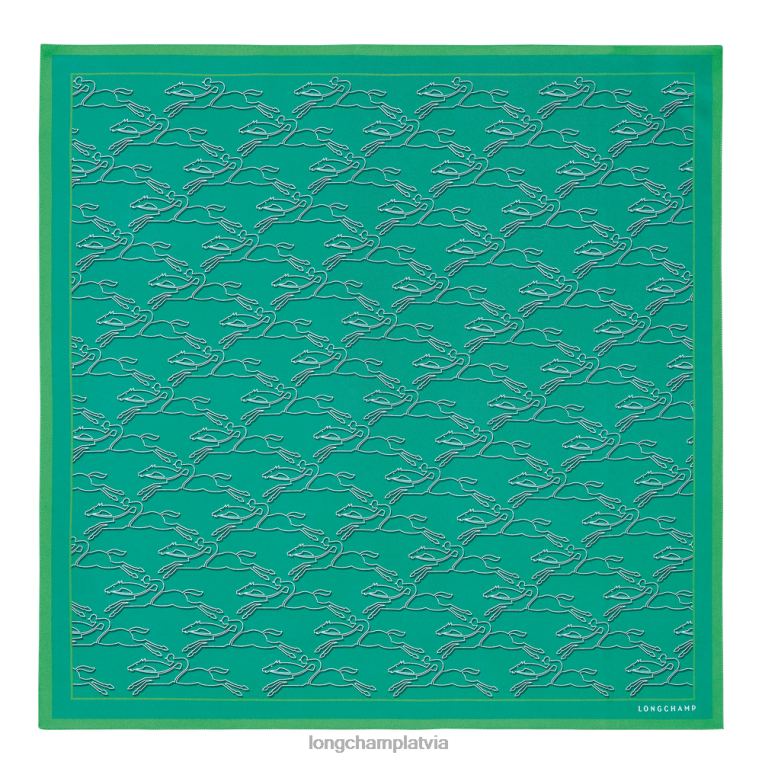 sievietes tirkīza Longchamp 2023. gada pavasara/vasaras kolekcijas zīda šalle 70 Piederumi 64NVH1032